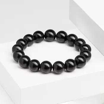 Браслет гагат 11 мм 17 см