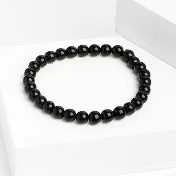 Браслет гагат 6 мм 17 см