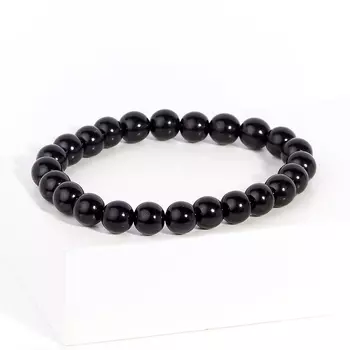 Браслет гагат 8 мм 17 см