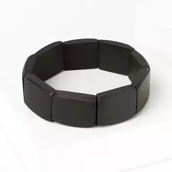 Браслет гагат матовый 18 см