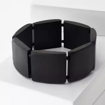 Браслет гагат матовый 18 см