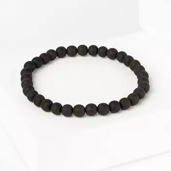 Браслет гагат матовый 6 мм 16 см