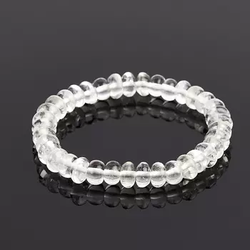 Браслет горный хрусталь 8 мм 17 см