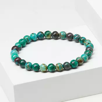 Браслет хризоколла 4 мм 16 см