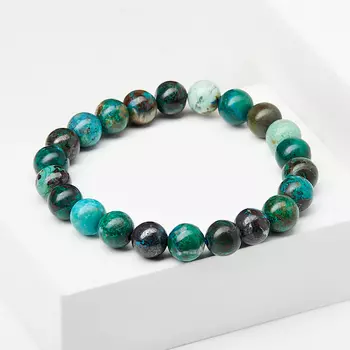 Браслет хризоколла 9 мм 18 см