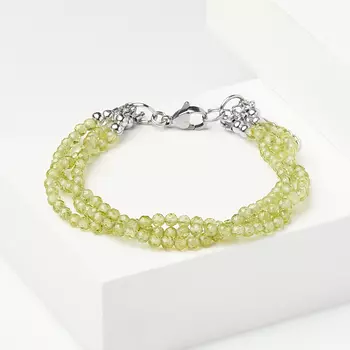 Браслет хризолит (биж. сплав, сталь хир.) огранка 3 мм 17 см (+3 см)