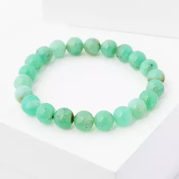 Браслет хризопраз 8 мм 17 см