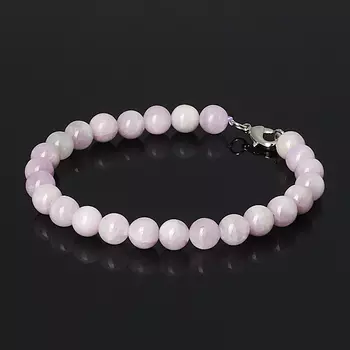 Браслет кунцит 7 мм 19 см