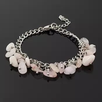 Браслет кунцит (биж. сплав, сталь хир.) 16 см (+3 см)