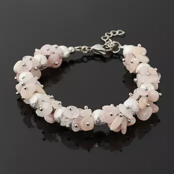 Браслет кунцит (биж. сплав, сталь хир.) 17 см (+3 см)