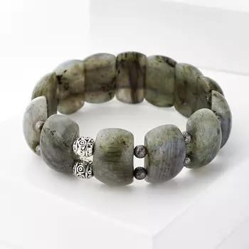 Браслет лабрадор (биж. сплав) 17 см