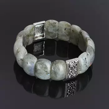 Браслет лабрадор (биж. сплав) 18 см