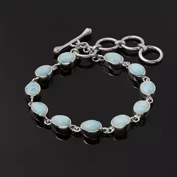 Браслет ларимар нская Республика (серебро 925 пр.) 16 см (+3 см)