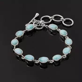 Браслет ларимар нская Республика (серебро 925 пр.) 16 см (+3 см)