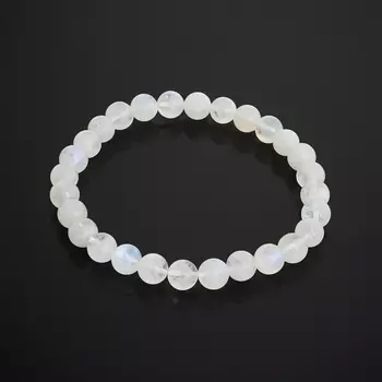 Браслет лунный камень (адуляр) 6 мм 17 см