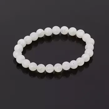 Браслет лунный камень (адуляр) 7 мм 17 см