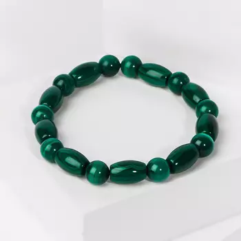 Браслет малахит 17 см