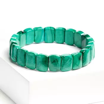 Браслет малахит 17 см