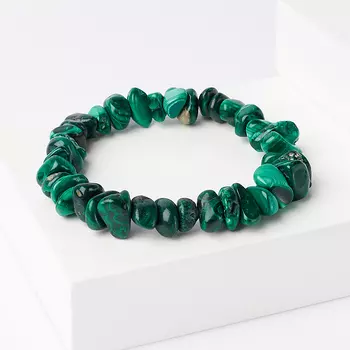 Браслет малахит 17 см