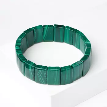 Браслет малахит 17 см