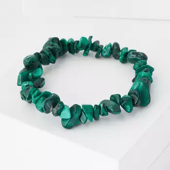 Браслет малахит 17 см