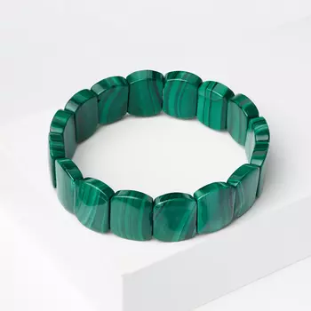 Браслет малахит 18 см