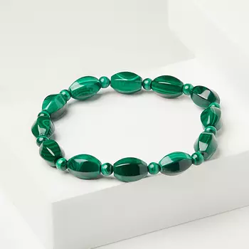 Браслет малахит 4 мм 18 см