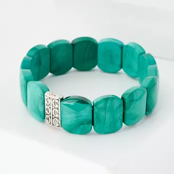 Браслет малахит (биж. сплав) 16 см