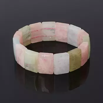 Браслет микс аквамарин, берилл 17 см