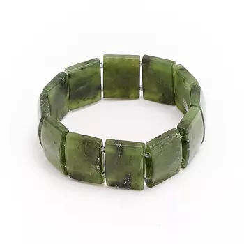 Браслет нефрит зеленый 18 см