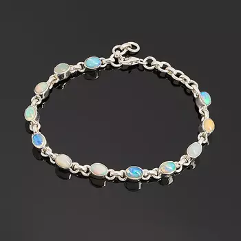 Браслет опал благородный (серебро 925 пр.) 19 см