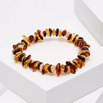 Браслет янтарь 17 см