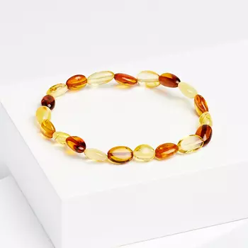Браслет янтарь 18 см