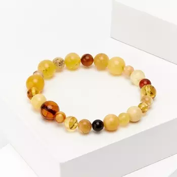 Браслет янтарь 18 см