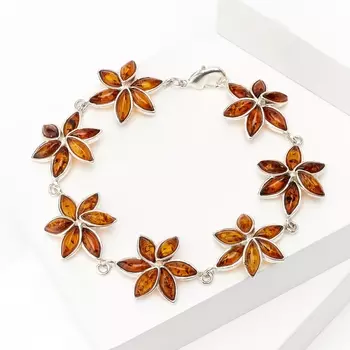 Браслет янтарь 21 см