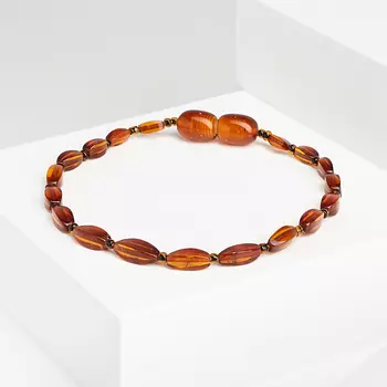 Браслет янтарь пресс 18 см