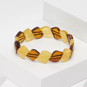 Браслет янтарь пресс 18 см