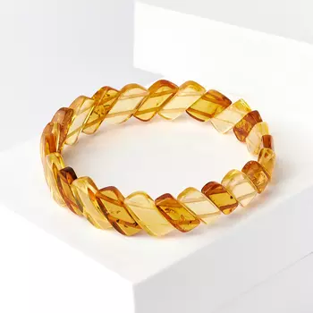 Браслет янтарь пресс 19 см