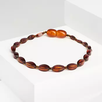 Браслет янтарь пресс 19 см