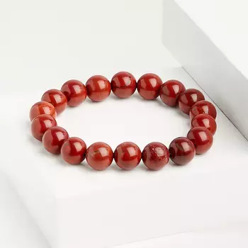 Браслет яшма красная 10 мм 16 см