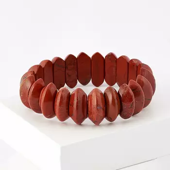 Браслет яшма красная 17 см