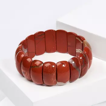 Браслет яшма красная 17 см