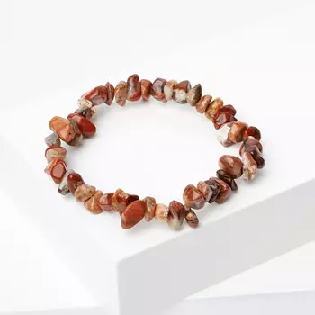 Браслет яшма красная 17 см