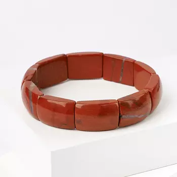 Браслет яшма красная 19 см