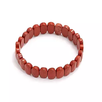 Браслет яшма красная огранка 18 см