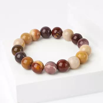 Браслет яшма мукаит 12 мм 16 см