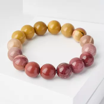 Браслет яшма мукаит 12 мм 16 см