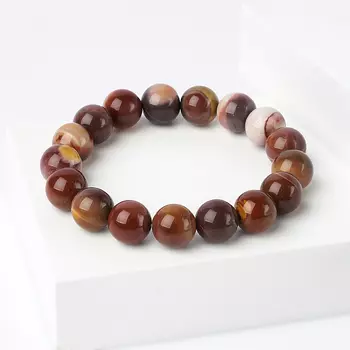 Браслет яшма мукаит 12 мм 17 см