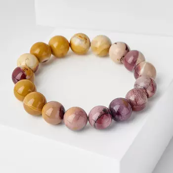 Браслет яшма мукаит 12 мм 17 см