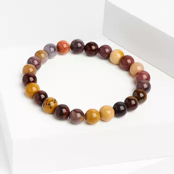 Браслет яшма мукаит 8 мм 18 см